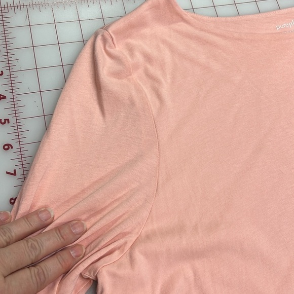 J. JILL Pure Jill Boatneck Layered 3/4 SLV Cotton Rich Peach Tunic SZ XL - Picture 6 of 15